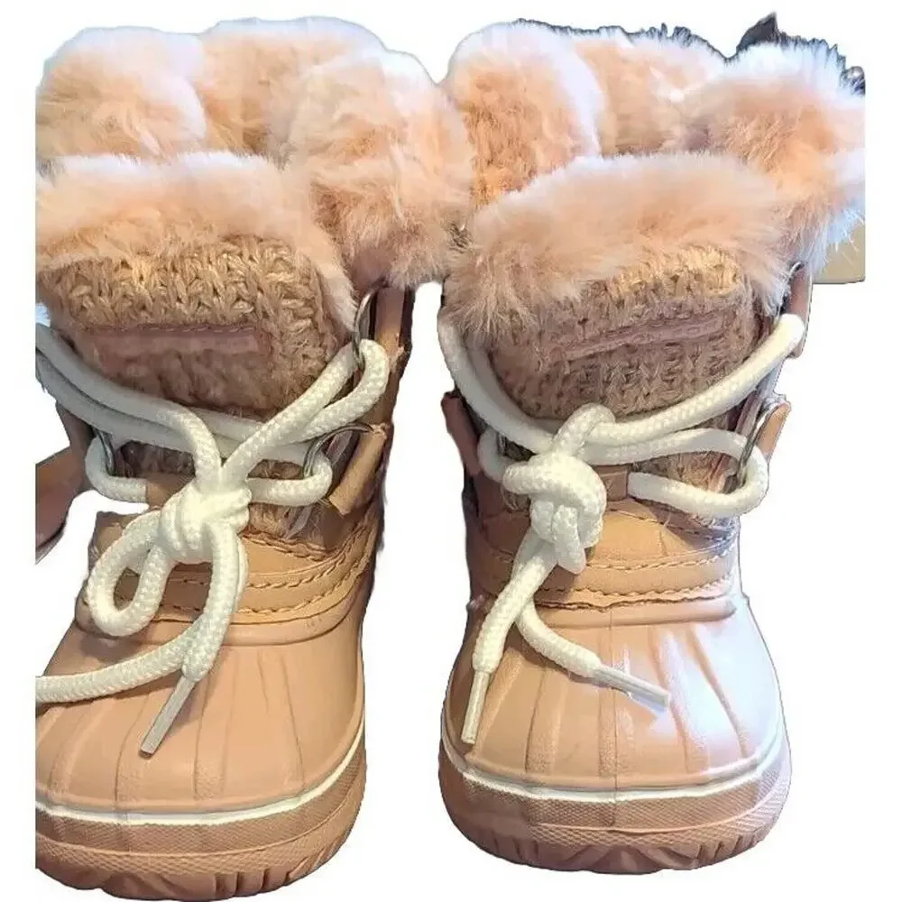 NEW London Fog Girls Snow Winter Boots - Size 5 Pink NWT‎